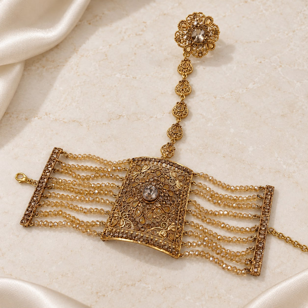 Gold Plated Angla Bracelet-11 (Golden)