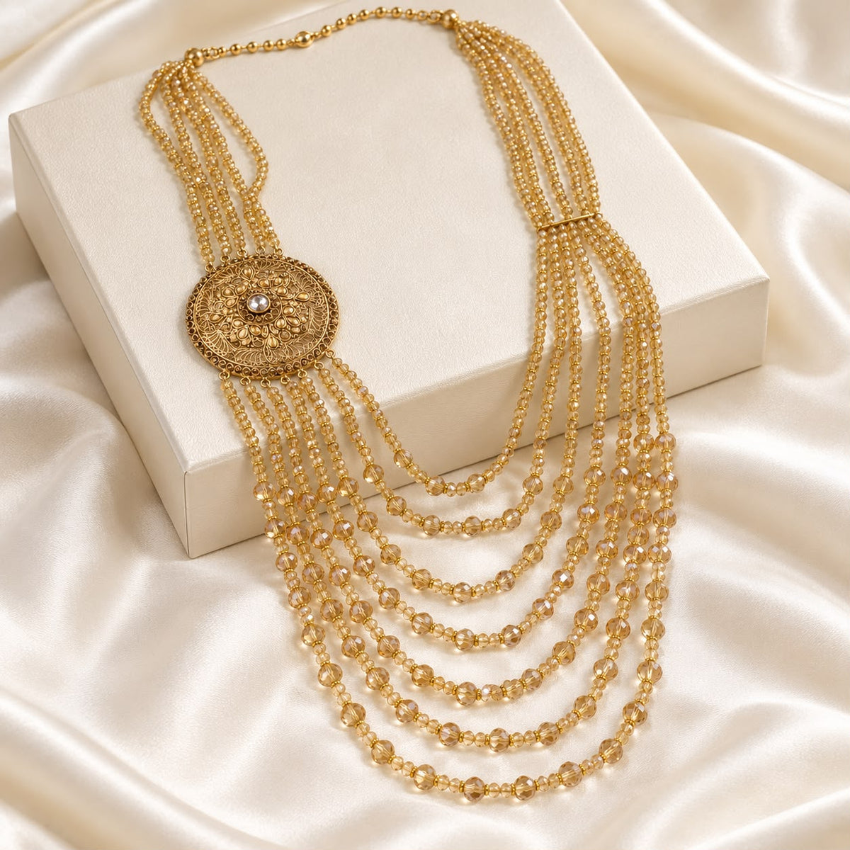 Layer Beaded Mala-02 (Golden)