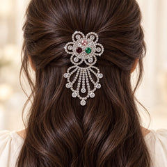 Rhinestone Hair Brooch-01 (Colorfull)