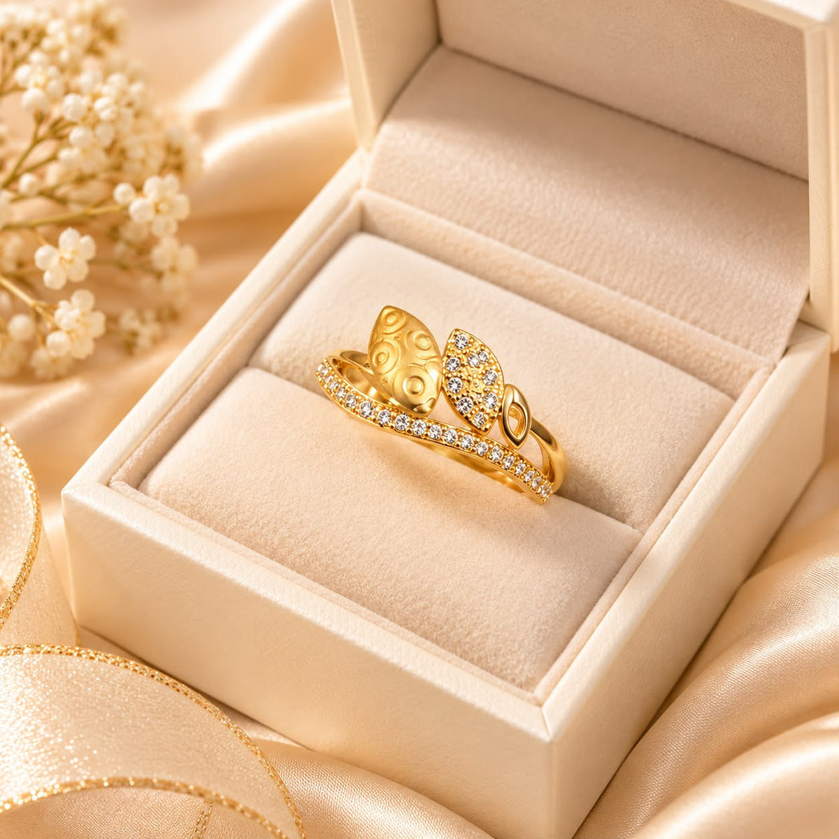 Zircon Ring-497 (Golden)