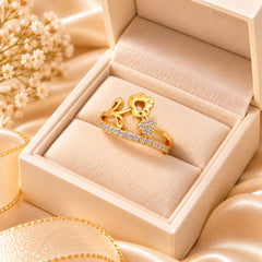 Zircon Ring-498 (Golden)