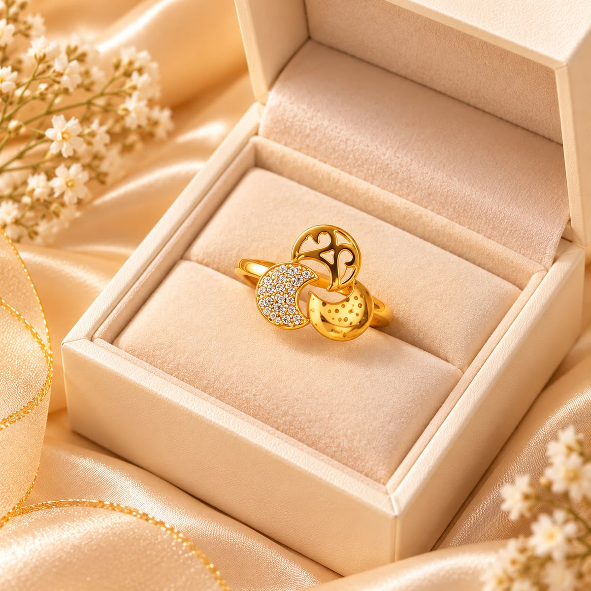 Zircon Ring-499 (Golden)