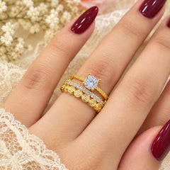 Zircon Ring-504 (Golden)