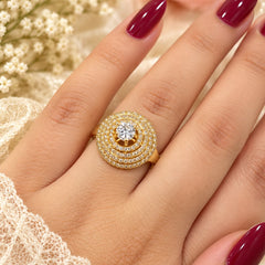 Zircon Ring-505 (Golden)
