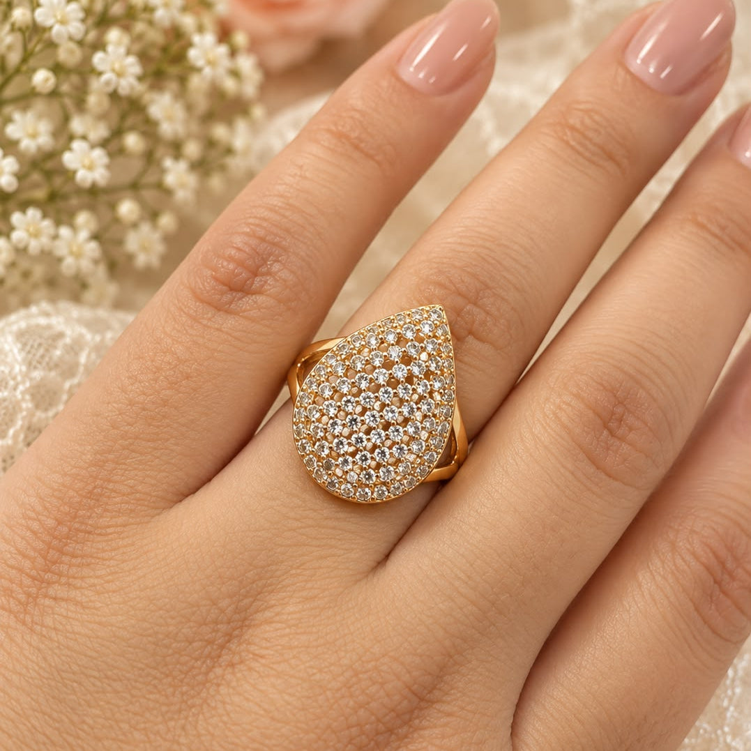 Zircon Ring-506 (Golden)