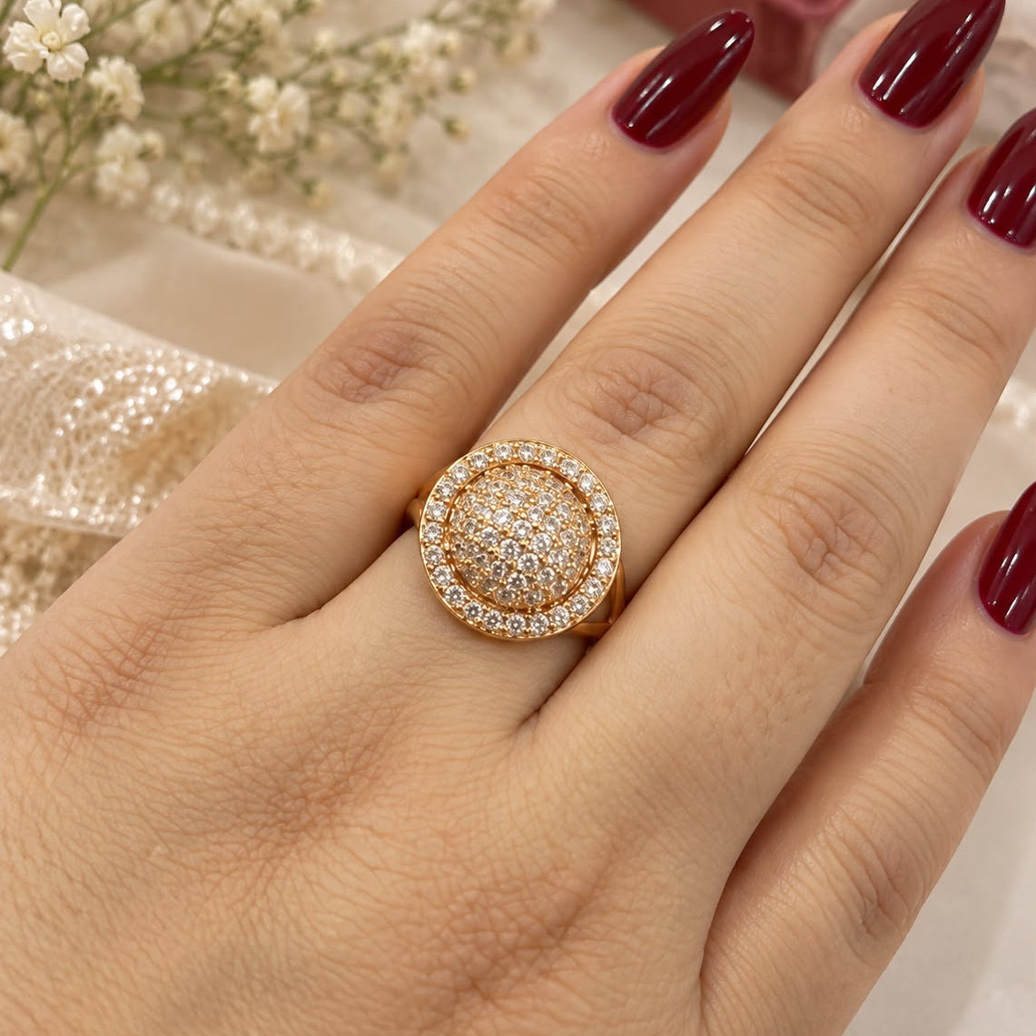 Zircon Ring-507 (Golden)