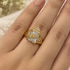 Zircon Ring-508 (Golden)