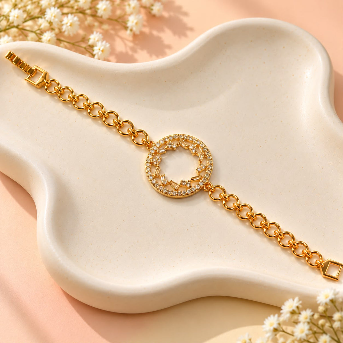 Zircon Bracelet-113 (Golden)