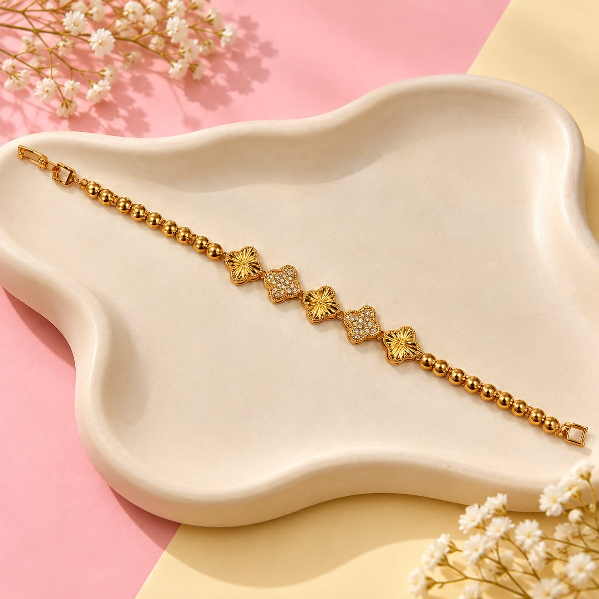 Zircon Bracelet-114 (Golden)