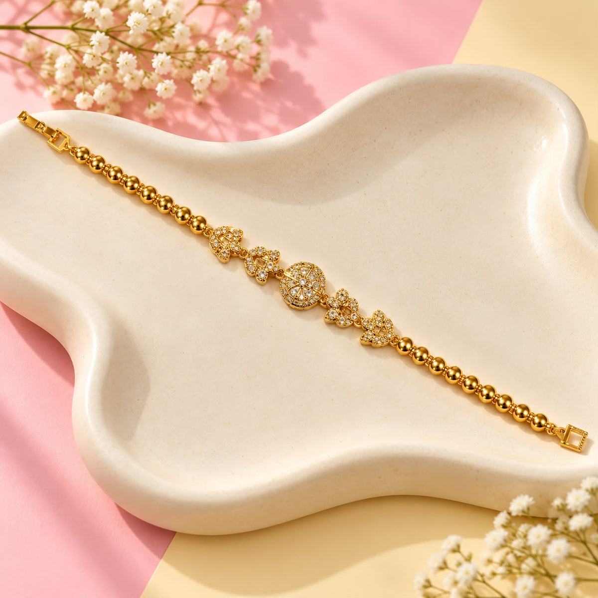 Zircon Bracelet-116 (Golden)
