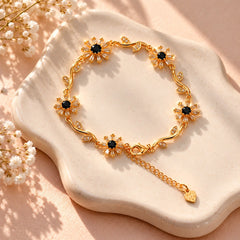 Zircon Bracelet-112 (Golden/Black)