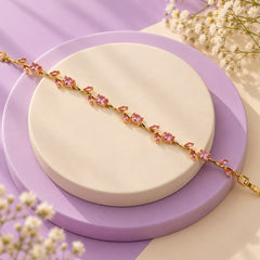 Tulip Bracelet (Golden/Pink)