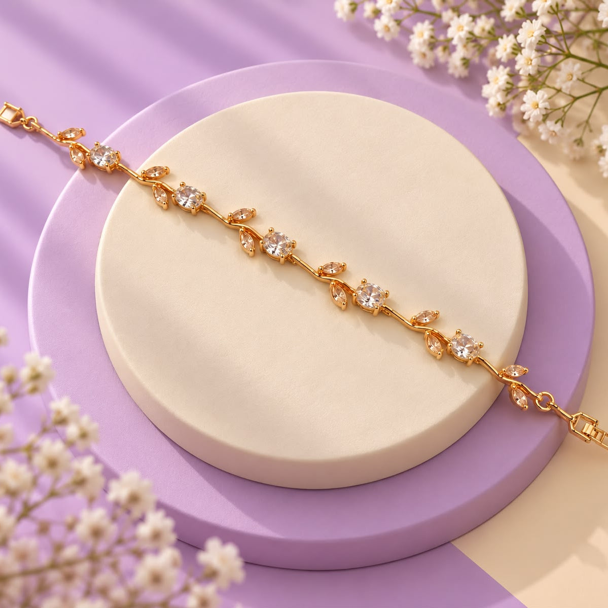 Tulip Bracelet (Golden/White)