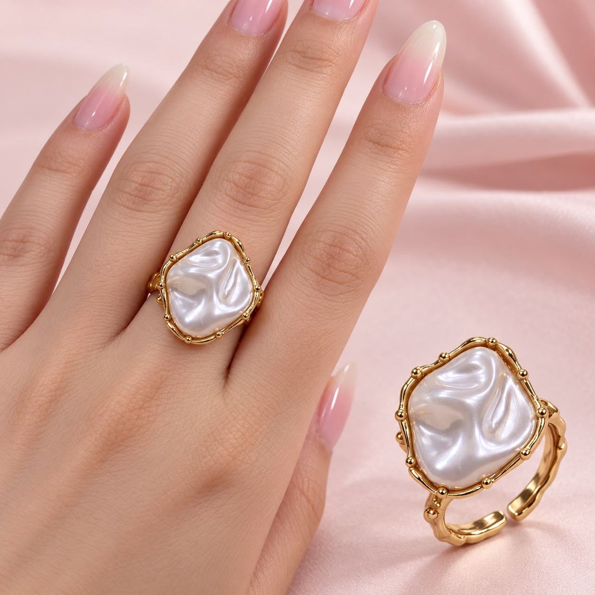 Baroque Pearl Ring-23