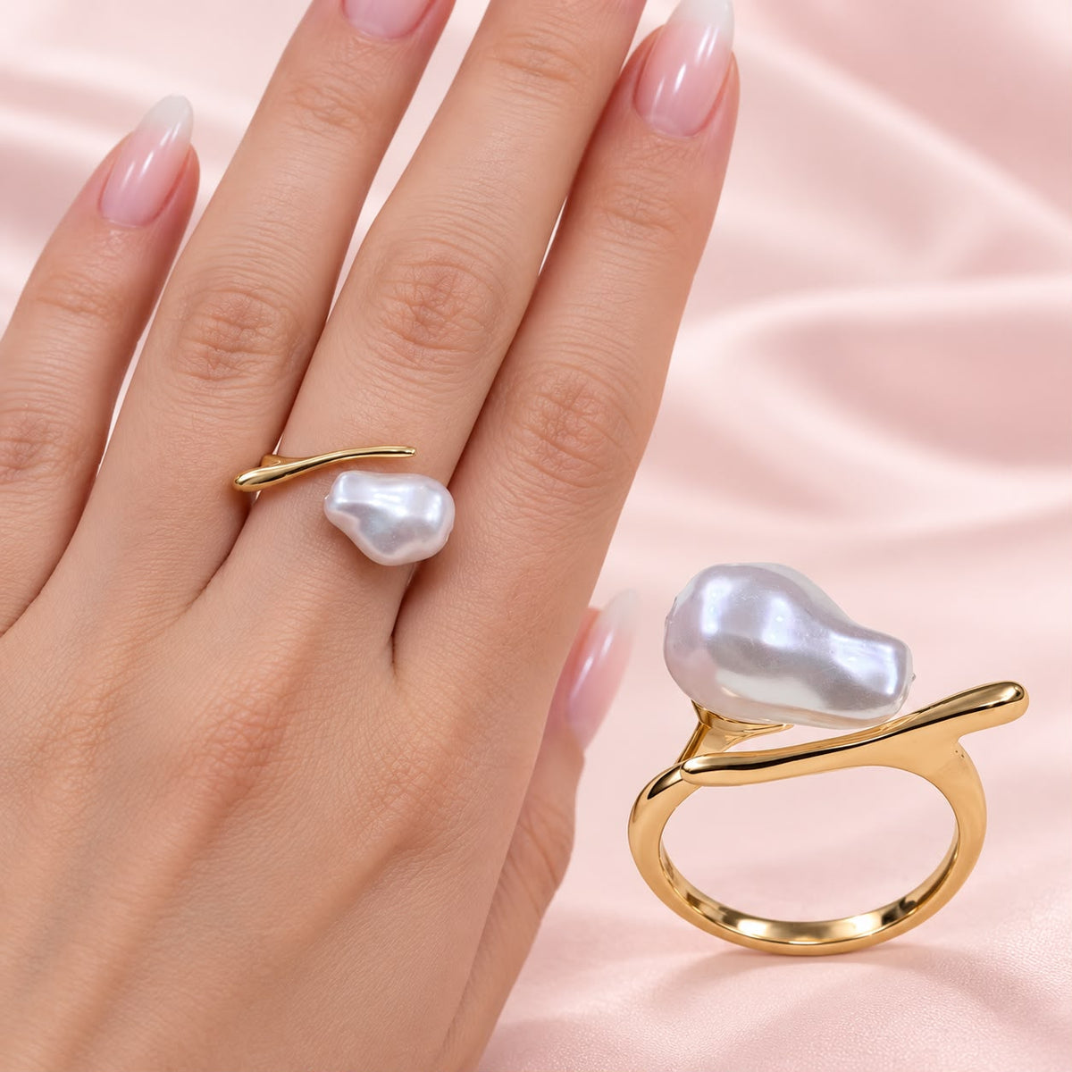 Baroque Pearl Ring-26