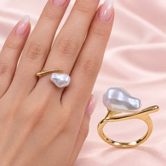 Baroque Pearl Ring-26