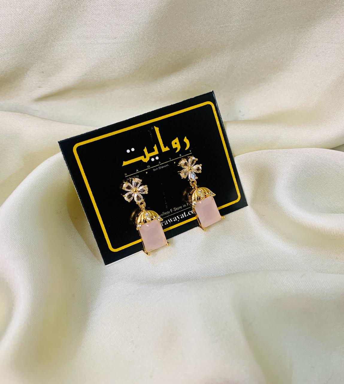Zircon Earring-111 (Pink)