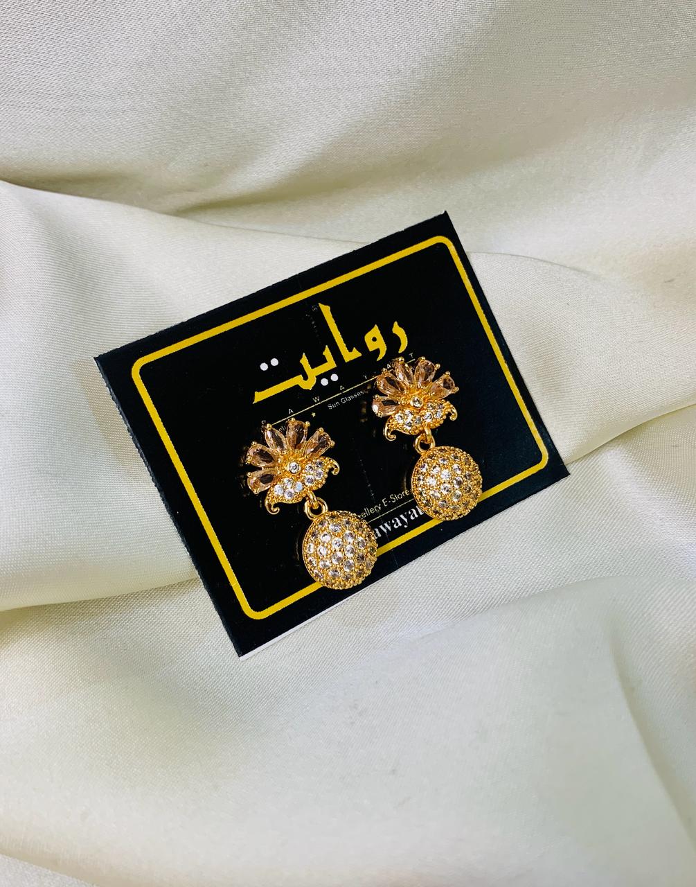 Zircon Earring-112 (Golden)