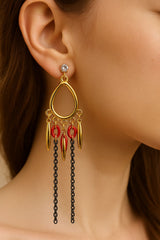 Fancy Earring-363 (Maroon)