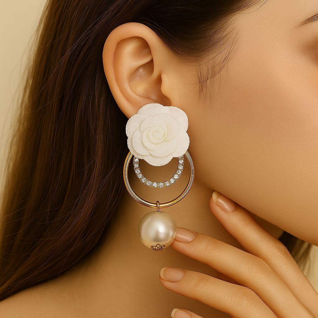 Fancy Earring-356 (White)