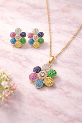 Zircon Locket Set-165 (Multi)