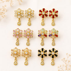 Zircon Earring-238 (Pink)