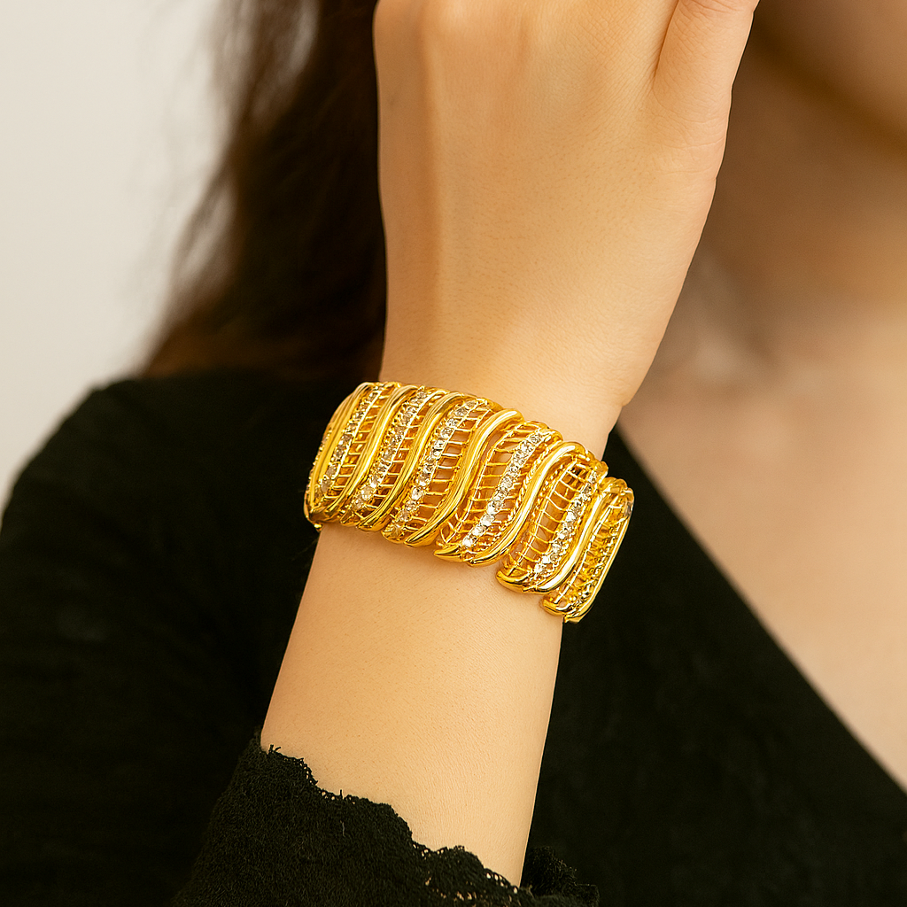 Zircon Bracelet-25 (Golden)