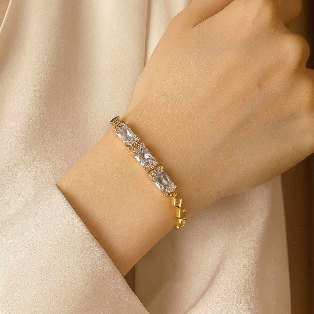 Zircon Bracelet-33 (White)