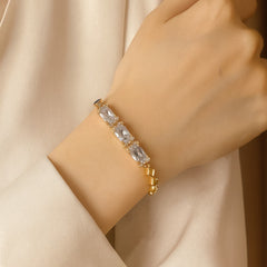 Zircon Bracelet-33 (White)