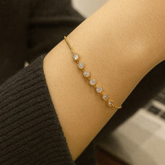 Zircon Bracelet-42 (White)