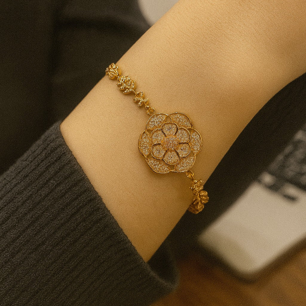 Zircon Bracelet-43 (Golden)