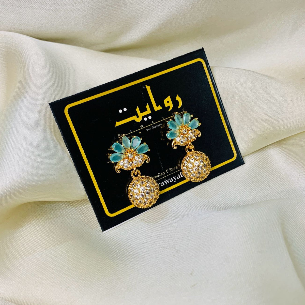 Zircon Earring-112 (Ferozi)
