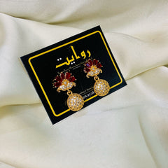 Zircon Earring-112 (Maroon)