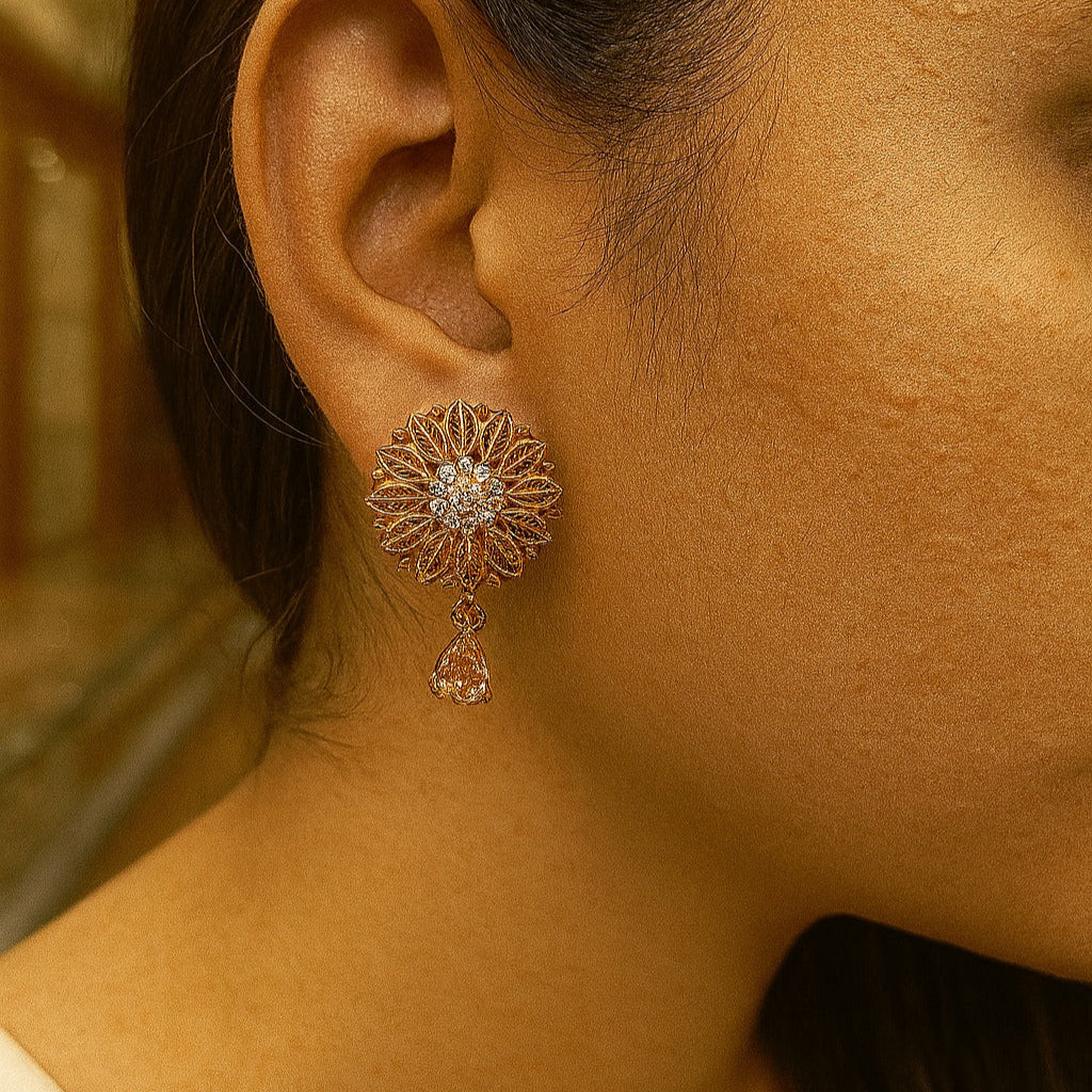 Zircon Earring-115 (Golden)