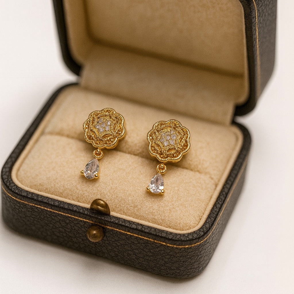 Zircon Earring-121 (White)