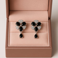 Zircon Earring-124 (Black)