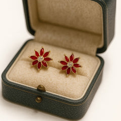 Zircon Fancy Studs-141 (Maroon)