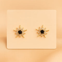 Zircon Fancy Studs-162 (Black)