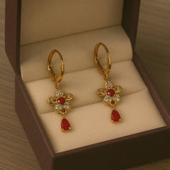 Zircon Hoop Bali-09 (Maroon)