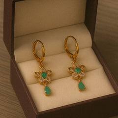 Zircon Hoop Bali-09 (Mint Green)