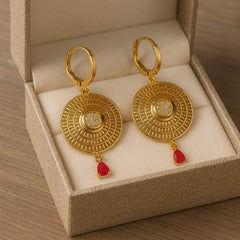 Zircon Hoop Bali-10 (Maroon)
