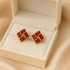 Zircon Hoop Bali-24(Maroon)