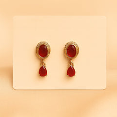 Zircon Hoop Bali-28 (Maroon)
