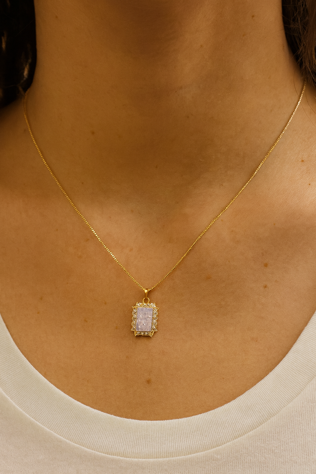 Zircon Pendant-215 (White)