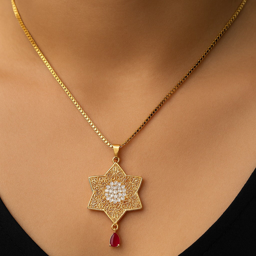Zircon Pendant-225 (Maroon)