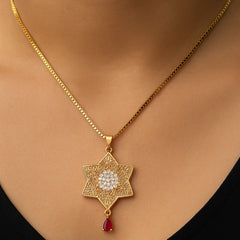 Zircon Pendant-225 (Maroon)