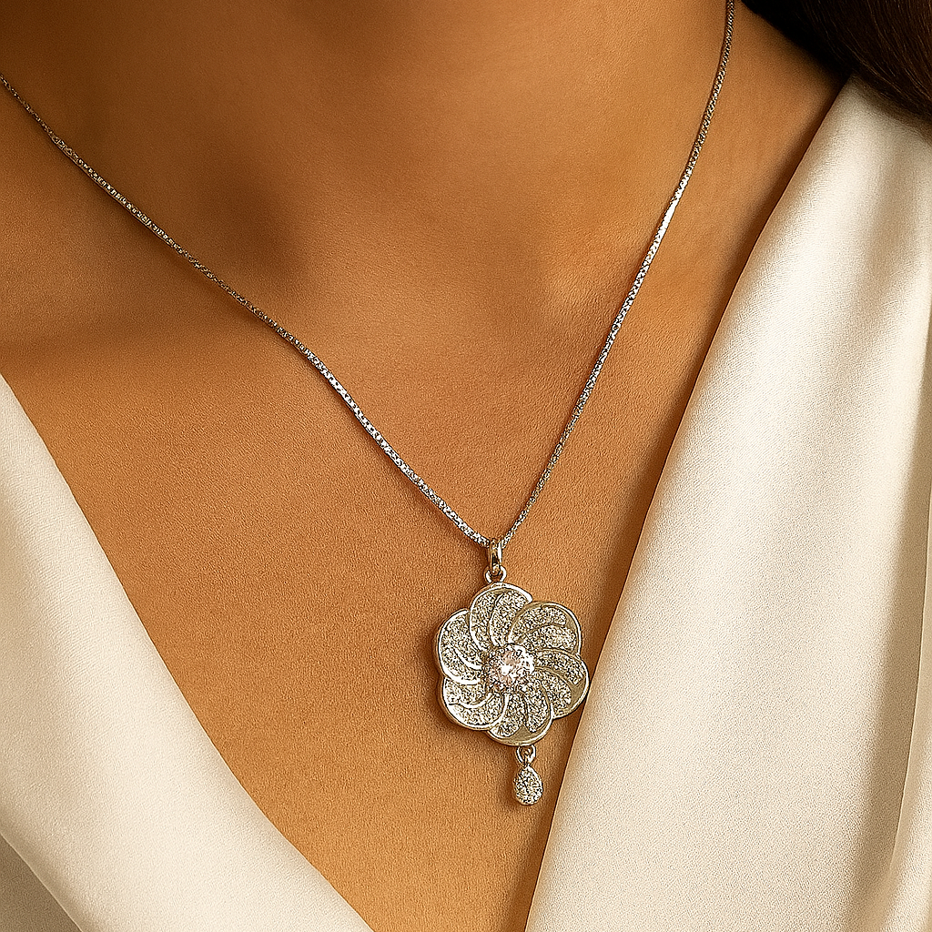 Zircon Pendant-256 (Silver)