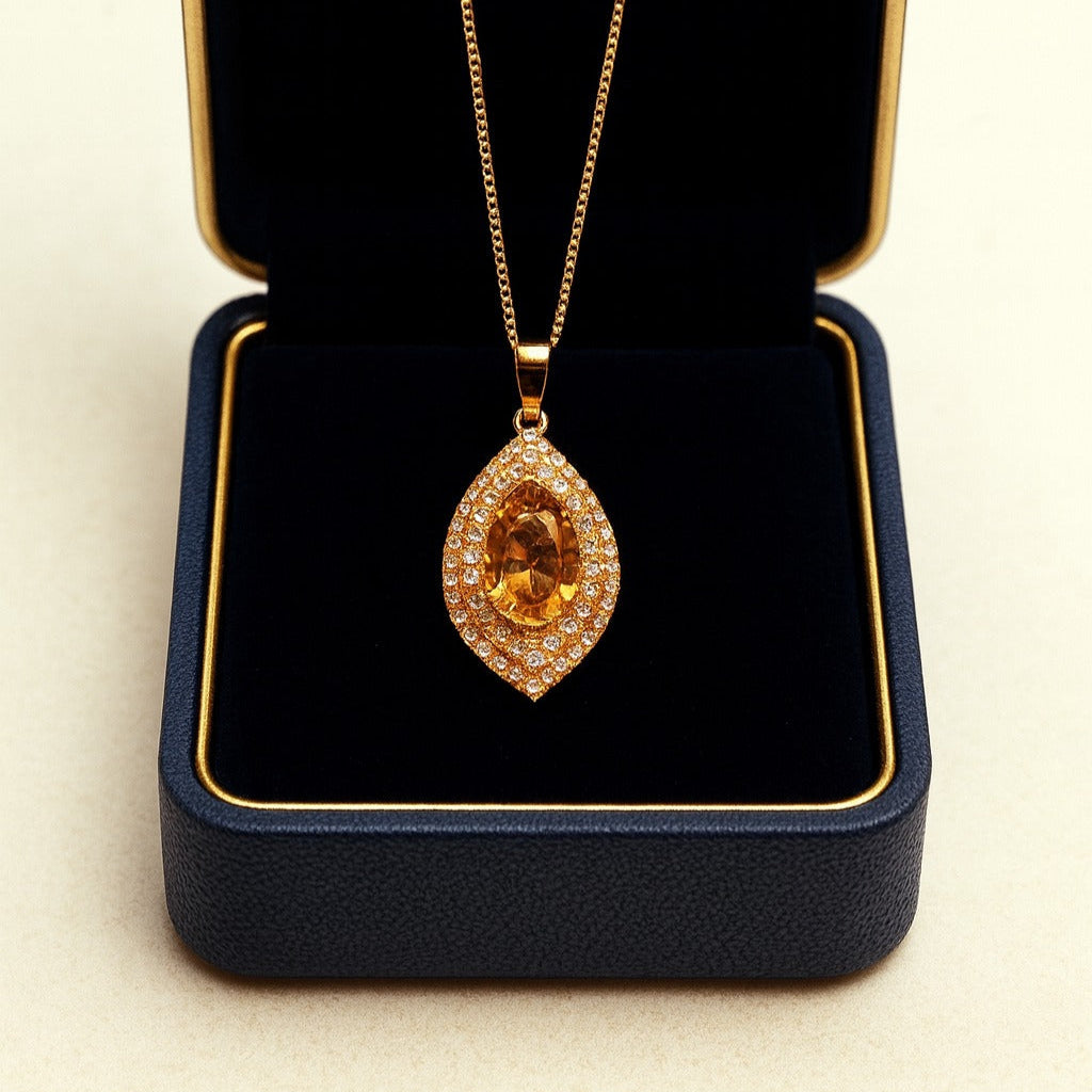 Zircon Pendant-281 (Golden)