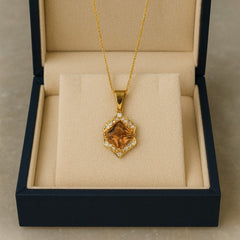 Zircon Pendant-283 (Golden)