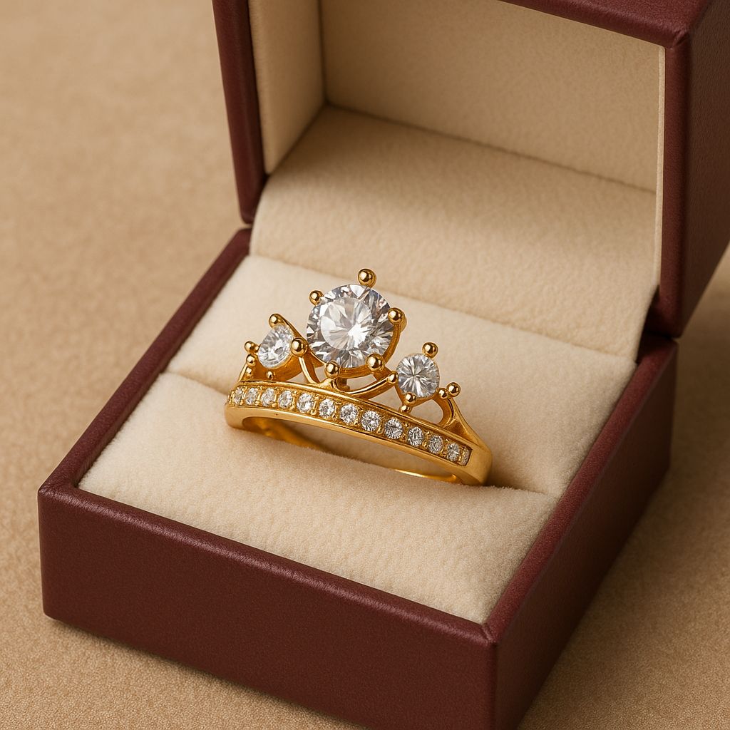 Zircon Ring-103 (Golden)
